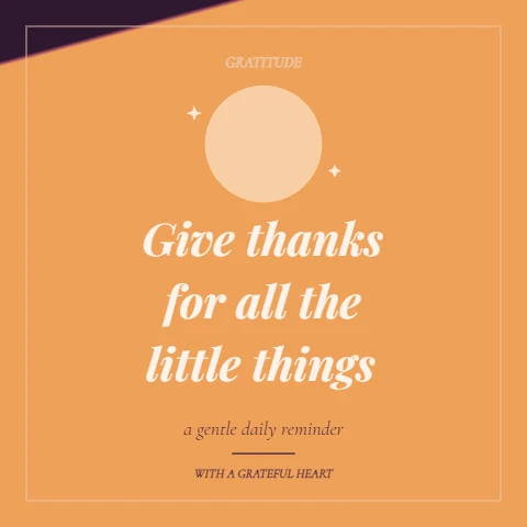 Give Thanks Sunset Gratitude Poster