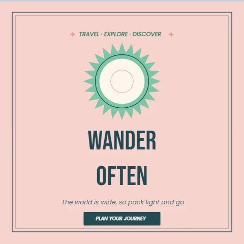 Wander Often, Art Deco Travel Poster