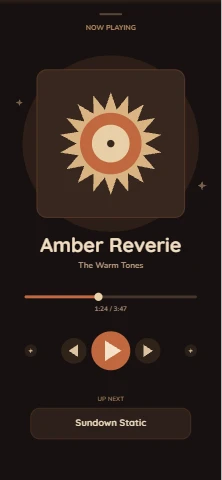 Golden Hour Player - Warm Dark Music Screen