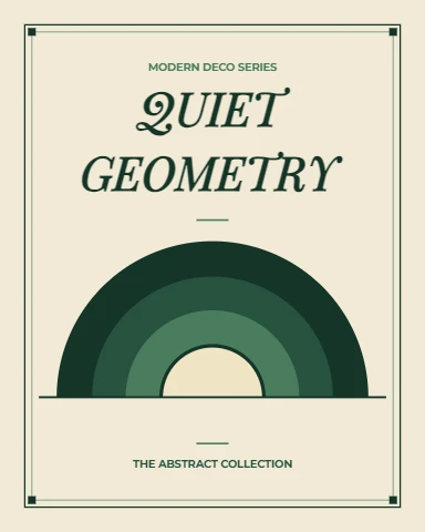 Quiet Geometry Deco Arch Print