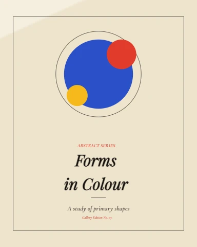 Forms in Colour abstract art print