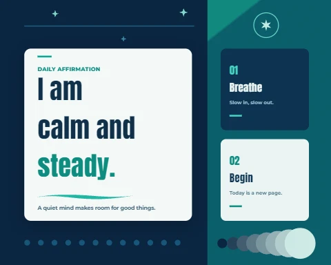 Calm and steady affirmation print