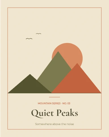 Quiet Peaks mountain wall art