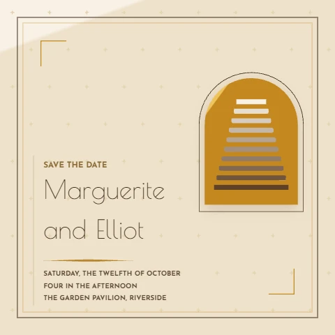 Deco Arch Save the Date