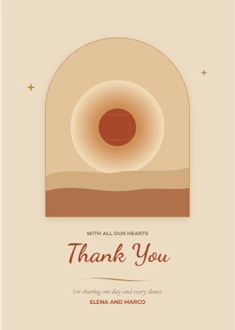 Sunrise Arch Thank You Card